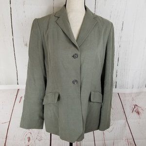 Banana Republic Blazer Jacket Gray Silk Sz 10
